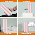Pikkukuva 4 / 5: Mini-vesikattila ja termospullo, kannettava sähköinen vesikattila, kannettava sähköinen matkakattila Pink