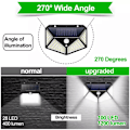 Miniatyrbillede 2 af 5: Solcellelamper - Bevægelsessensor - 100 LED 60 Watt - (4 stk)