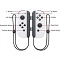 Miniatyrbild 2 av 4: Joypad (V/H) för Nintendo Switch-kontroll - Vänster och höger trådlös fjärrkontroll med handledsrem (Vit)