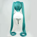 Pikkukuva 4 / 4: Hatsune Miku peruukki Cosplay-juhliin, 2 hevosenhäntää, pitkä ja suora