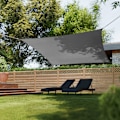 Pikkukuva 10 / 10: tectake Polyetyleenistä valmistettu neliömäinen aurinkopurje, harmaa - 300 x 300 cm gray 1600