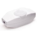 Miniatyrbillede 1 af 5: Lysknap, drejestrømbryder med hvid 220-230V kabel, trykknap til dæmpbare LED
