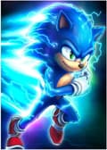 30*40CM 5D DIY Diamantmålningsset, Filmfigur Sonic 5D Dia-FA8-