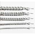 Miniatyrbilde 1 av 3: Slipad Pansarlänk Halsband i Stål som håller färgen livet ut! 3.5mm tjock, 60cm lång