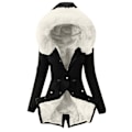 Miniatyrbilde 4 av 6: Vinterjakke dame, varmforet lang parkas middels lengde Royal Blue Royal Blue M