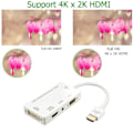 Pikkukuva 4 / 5: 3-i-1 HDMI till VGA DVI HDMI med ljud 3,5 mm mikroadapterkabel White