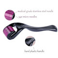 Miniatyrbillede 4 af 4: Hudrulle - Microneedling - Stimulerer huden - Hudroller black