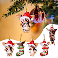 Miniatyrbilde 1 av 5: 5-pack Gremlins Gizmo Fairy Lights Tomteluva Hängande julkaraktärsdekoration