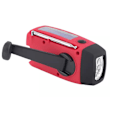 Miniatyrbilde 4 av 4: Rød Vevradio med Solcellepanel, Lommelykt og 2000mAh Powerbank Nødradio, Overlevelsesutstyr red one size