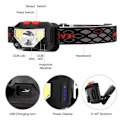 Pikkukuva 5 / 5: 50000LM tehokas LED-otsalamppu, anturiotsalamppu, USB-ladattava