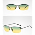 Pikkukuva 6 / 6: Fotokromaiset aurinkolasit miehille, erittäin kevyt silmäsuoja gun frame color change sheet