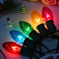 Miniatyrbild 1 av 5: C7 Flerfärgade Julbelysning Vintage Julgransbelysning Inomhus C9-25Lights