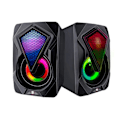 Miniatyrbillede 1 af 2: TG 2x Gaming-højttalere - RGB Sort