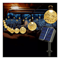 Miniatyrbillede 1 af 5: LED-lyskæde til altan, krystalkugler, 60 LED, 11 m, 8 tilstande