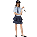 Miniatyrbillede 3 af 9: tectake Kostume Pige Politi Blå Blue 128 (7-8y)