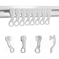 Miniatyrbillede 1 af 5: Glider Hooks Vita Plastgardin Haka, Pakke med 50-FA6-