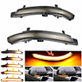 Miniatyrbilde 4 av 5: 2 stk for Skoda Octavia 2009-2013 Superb 2008-2014 Dynamisk LED Blinklys Sekvensiell Indikator Speil Blinklys Dynamic Milk White