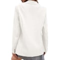 Pikkukuva 3 / 4: Naisten yksirivinen bleiseri takki pitkähihainen takki Business Casual Slim Fit Ulkovaatteet Valkoinen White XL