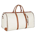 Miniatyrbillede 5 af 5: Carry-on Garment Bag, Stor PU-læder duffel taske til kvinder, Vandafvisende tøjtasker XC White