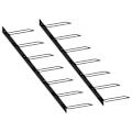 Miniatyrbilde 3 av 6: vidaXL Veggmontert vinstativ for 14 flasker, 2 stk, svart metall black 4100