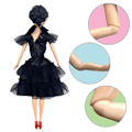 Miniatyrbillede 2 af 5: Wednesday Addams plys bamser til børn Black dress Sari