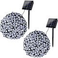Pikkukuva 1 / 5: Aurinkokennoinen lyhty ulkokäyttöön, 200 LED-valoa, vedenpitävä valosarja