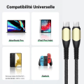 Miniatyrbillede 4 af 4: 25W laderadapter + 60W hurtig USB-C-kabel til iPhone 15 Pro Max - iPhone 15 - iPhone 15 Plus - 15 Pro - Sort