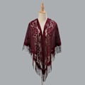 Miniatyrbilde 4 av 10: Dame Sjal Kveldsball Cape BEIGE beige