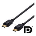 Miniatyrbilde 1 av 3: DisplayPort-kabel, 2m, 4K UHD, DP 1.2, svart