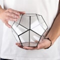 Pikkukuva 5 / 5: 5,9\" geometrinen musta lasinen terraario, käsintehty Pentagon C