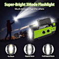 Miniatyrbillede 3 af 9: 4000mAh vevradio med solcellelygte og powerbank green