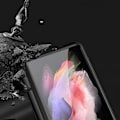 Miniatyrbillede 3 af 4: Kolfiber Slim Magnetisk Etui til Samsung Galaxy Z Fold 4 5G Slim Etui med Kickstand Stødsikkert Tyndt Telefonskal