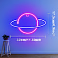 Miniatyrbillede 4 af 5: Planet Neon Skilte Led Nattelys Neon Lys USB qd bedst