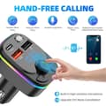 Miniatyrbilde 3 av 5: Bil Trådløs Bluetooth FM-sender MP3, USB, TYPE - C Lader BlackA straight bar