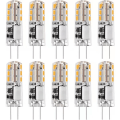 Miniatyrbillede 1 af 5: 10x G4 LED-pærer 12V AC/DC Varmt Hvid 3000K 2W, dæmpbar lys - WELLNGS