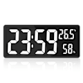 Miniatyrbillede 1 af 5: Stor digital vægur med digitalt display