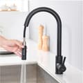 Single-lever kitchen faucet with pull-out spray Matte 360° Swivel Stainless Steel Kitchen Faucet 2 Functions Kitchen Faucet (Black)-FA-