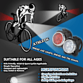 Miniatyrbillede 5 af 5: Cykellampe-sæt, superlys USB-opladelig vandtæt mountainbike-sikkerhed & nem montering LED cykel for- og baglygte