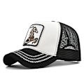 Pikkukuva 1 / 3: Häst Djur Broderad Baseball Cap Mesh Trucker H Black White