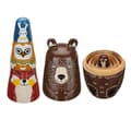 Pikkukuva 5 / 8: Ryskä Nukke / Matryoshka - Babushka-nukke - Eläimet Multicolor-FA7- Multicolor multifärg