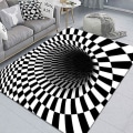 Miniatyrbillede 3 af 5: 3D Vortex-tæpper - skridsikre runde Vortex Illusion-tæpper