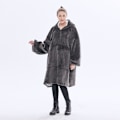 Miniatyrbillede 1 af 5: Oversized Sherpa Hoodie, Bærbar Hoodie Sweatshirt Tæppe