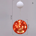 Miniatyrbild 4 av 10: Jul LED-lampor Tecknad tryckt hängande fönsterlampa alltid på Dekorativt jultema nattljus för hemmafest A