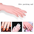 Miniatyrbillede 2 af 3: Silikoneøvelseshånd til negle / manicure