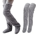 Miniatyrbillede 1 af 6: Snuggs Mysiga Strømper Lange Knæhøje Snuggle Paws Høje Strømper Gray