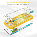 Miniatyrbild 4 av 5: Skyddande fodral för Nintendo Switch Lite, hårt PC-skydd, transparent, anti-chock, delat fodral för Animal Crossing-design