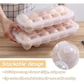 Miniatyrbild 3 av 5: 2-pack äggförvaring i plast, transparenta äggförpackningar, äggförvaring i kylskåp