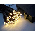 Miniatyrbilde 4 av 4: 9 fot Rød Dekorert Julebånd med 80 Varme Hvite LED Batteridrevne Lys