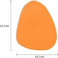 Pikkukuva 4 / 5: 6 pyöreän pöytätabletin setti (oranssi) 13x11 cm nahkaa ja aluslevy N