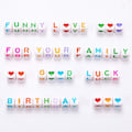 Miniatyrbillede 3 af 5: 1200 stk akryl alfabet perler 6mm  DIY smykkefremstilling Typ A
